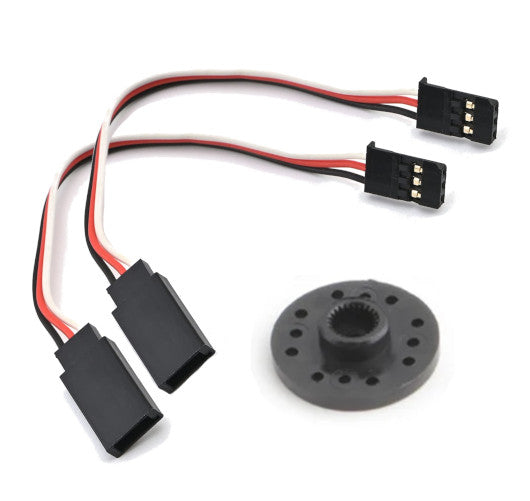 Circular Servo arm + 2 10cm servo extensions