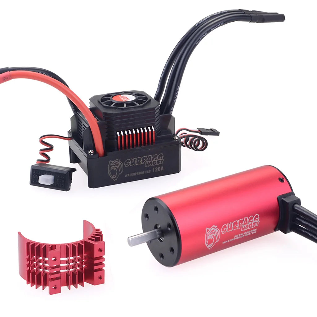 Surpass Hobby 3674 Brushless Motor 2250kv with 120A ESC Sensorless Combo - RC Printer