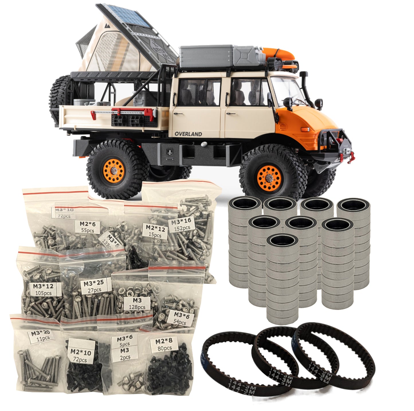 3DSets Mogster Build Kit - Overland 4x4 with rooftop tent, solar panel & hardware