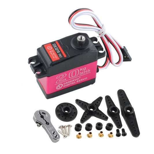 Standard Servo - 20KG Digital Servo (DS3218) with Metal Gears and Arm - Component detail view