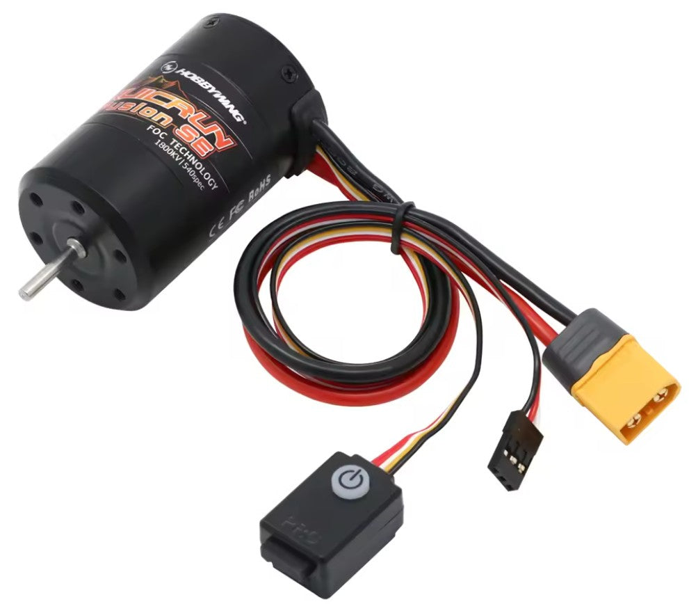 Hobbywing QuicRun Fusion SE 1200KV (2in1 FOC system) - Component detail view for DIY RC building