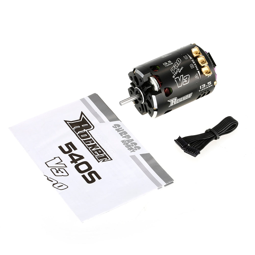 540 Brushless Sensored 13.5T Motor - Surpass Hobby Rocket V3 - RC Printer