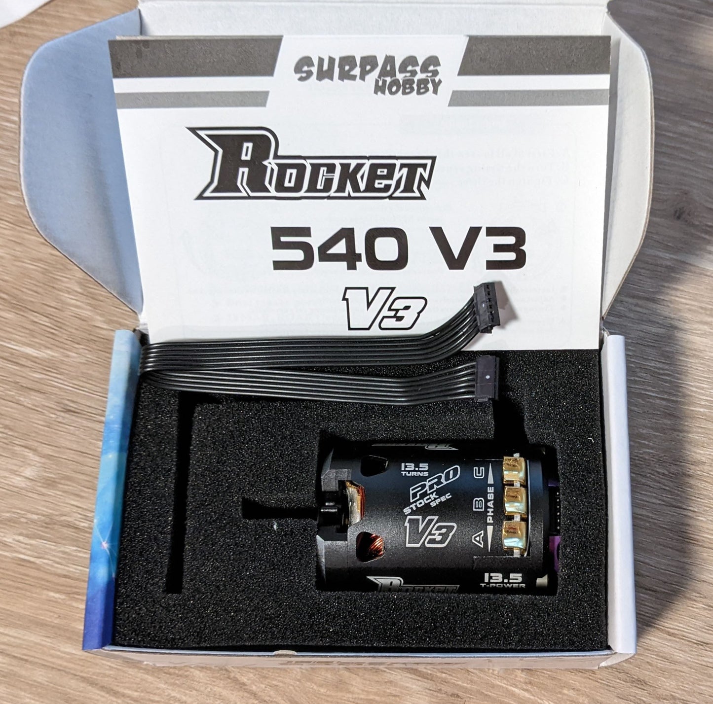 540 Brushless Sensored 13.5T Motor - Surpass Hobby Rocket V3 - RC Printer
