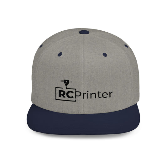 RCPrinter Flat Bill Snapback Cap - Stylish White Hat for Everyday Wear and Events