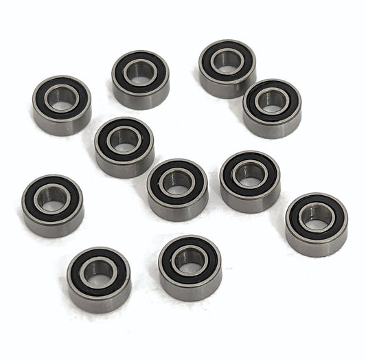 683 Bearings (3x7x3mm) - Ten small precision rubber sealed miniature RC bearings