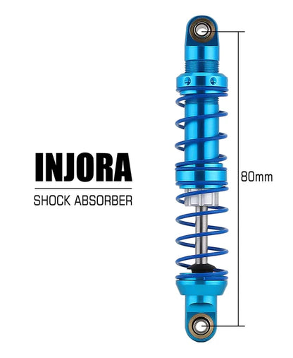 INJORA Aluminum Dual Spring Shock Absorbers - Component detail view for DIY RC building