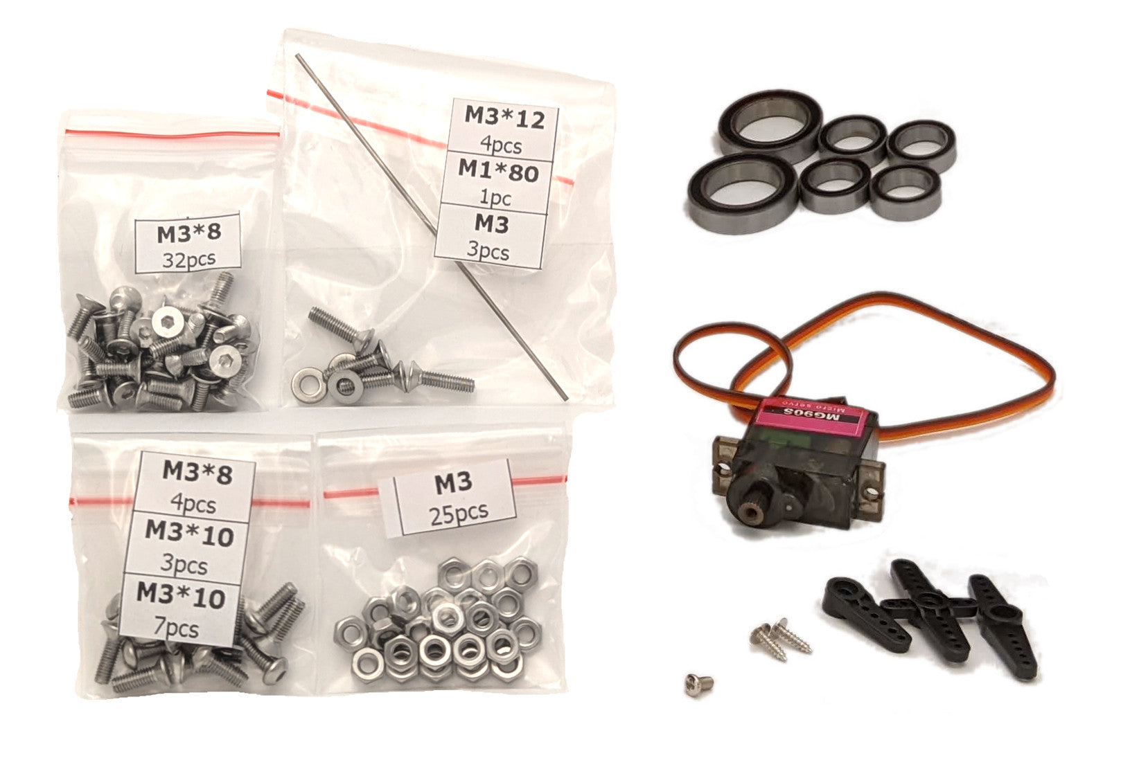 OpenRC F1 Build Kits - Build kit with hardware, electronics, and fasteners for DIY RC building
