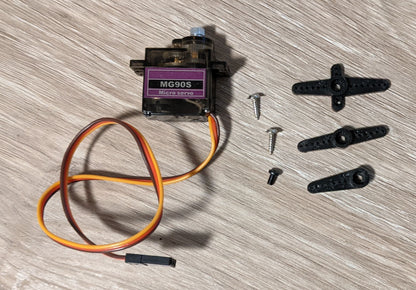 Micro Servo - Metal Gear 9G MG90S - Component detail view for DIY RC building