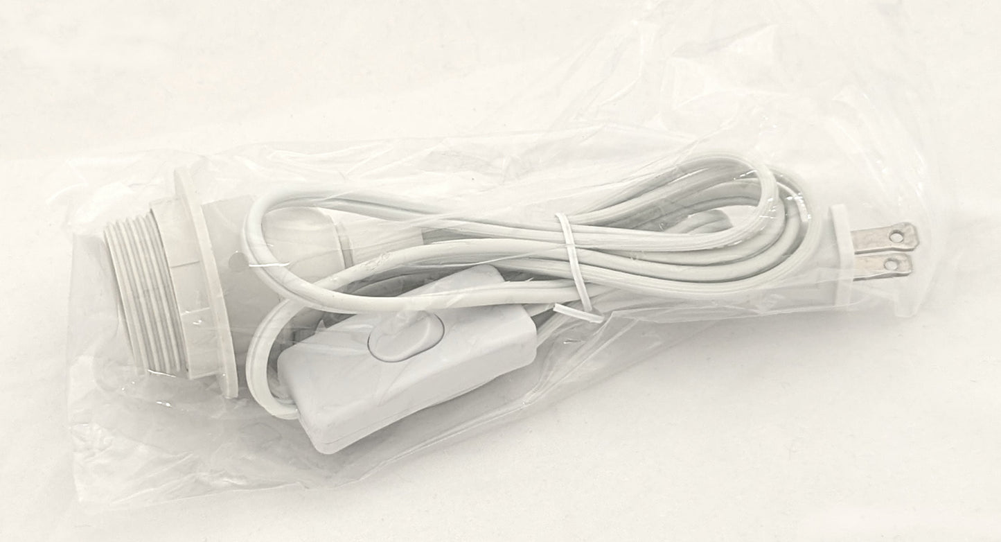 Table lamp cord E26 socket with 40mm clamping nut