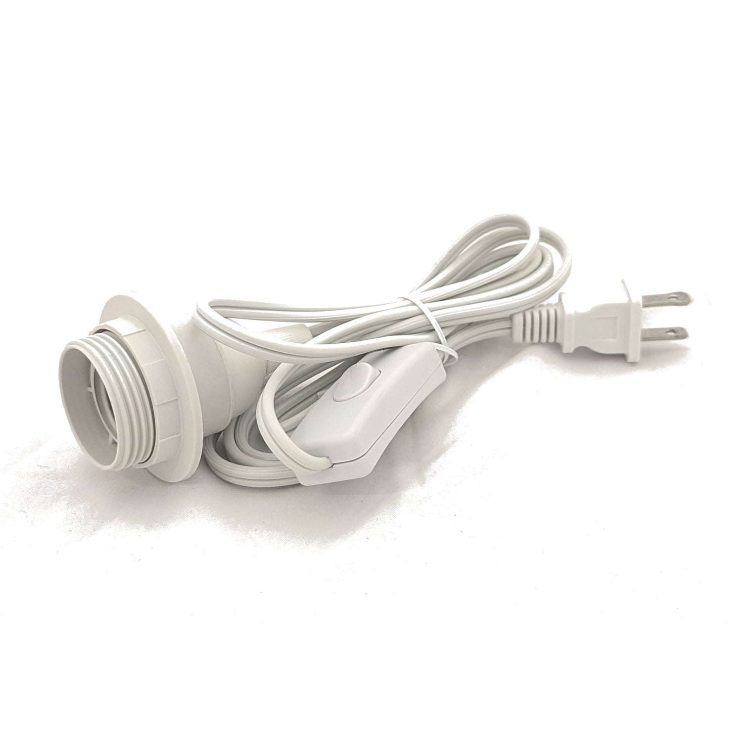 Table lamp cord with inline rocker switch and threaded E26 socket for 3D printed lamps