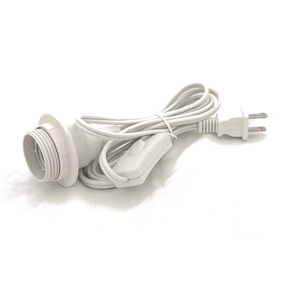 Table lamp cord with inline rocker switch and threaded E26 socket for 3D printed lamps