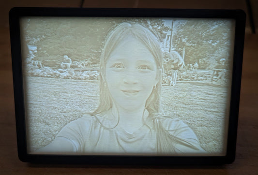 Lithophane LED backlight board kit illuminating a 3D printed lithophane
