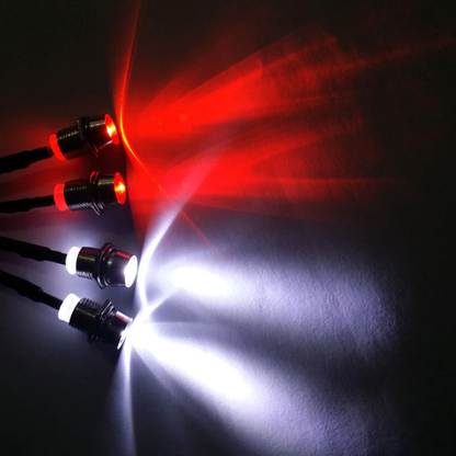 RC LED Light Kit - Illuminated red/white beams for scale crawler night driving