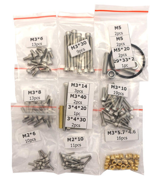 M-Jet Ragnarok Hull Hardware Kit - Hardware pack with screws, bearings, and fasteners