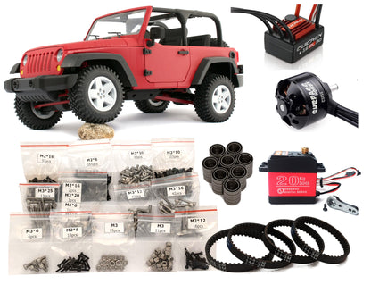 3DSets Rancher Build Kit - Complete red RC Jeep with brushless motor & 20kg servo
