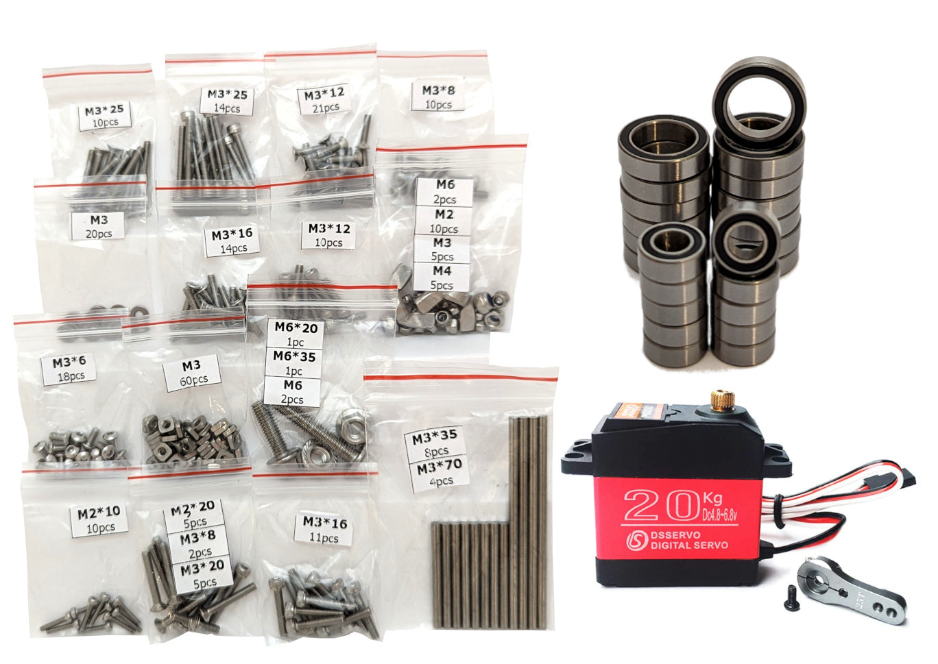Robak 2 Build Kits - Build kit with hardware, electronics, and fasteners for DIY RC building