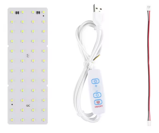 Lithophane LED backlight board kit with linkable panels and dimmer controller