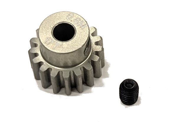 Pinion Gear M0.6 – 17T (3.175mm Bore) - Component detail view for DIY RC building